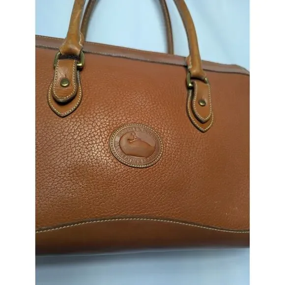 Vintage Dooney & Bourke Pebble British Tan Vachetta Leather Satchel Bag USA - Picture 10 of 16